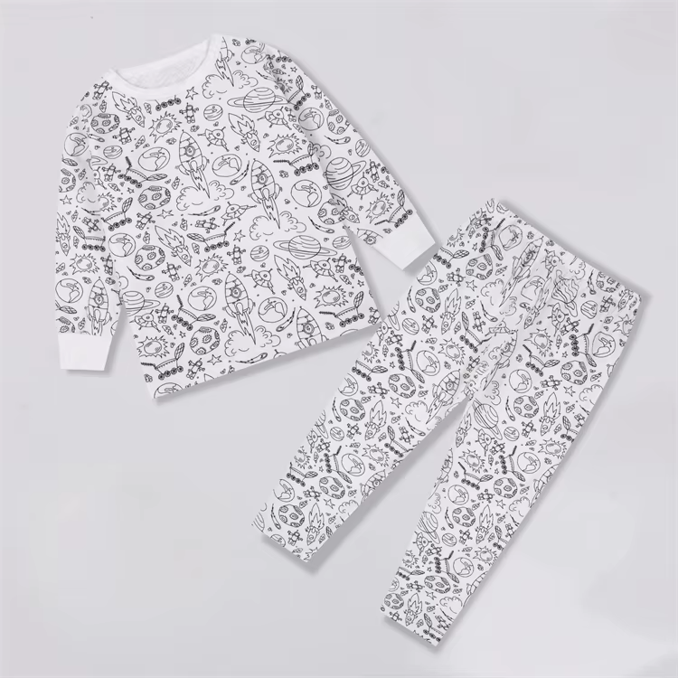 Pijama Infantil para Colorear