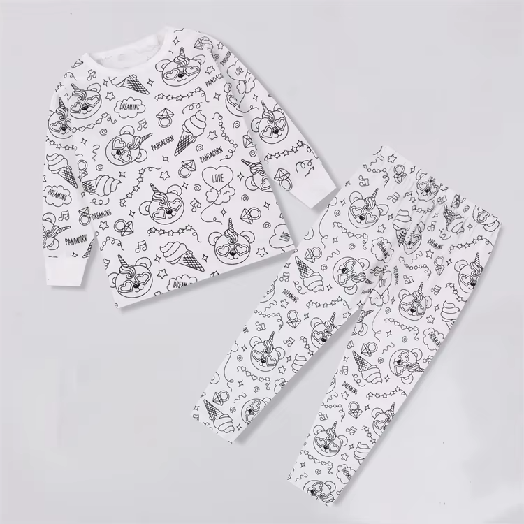 Pijama Infantil para Colorear