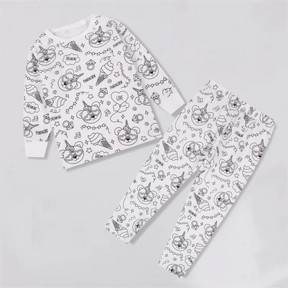 Pijama Infantil para Colorear
