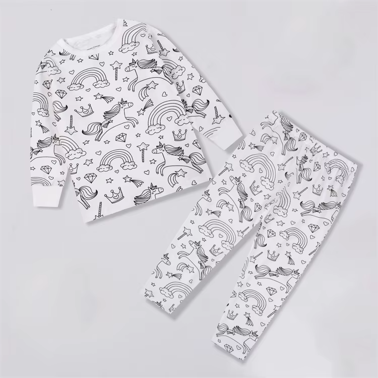 Pijama Infantil para Colorear