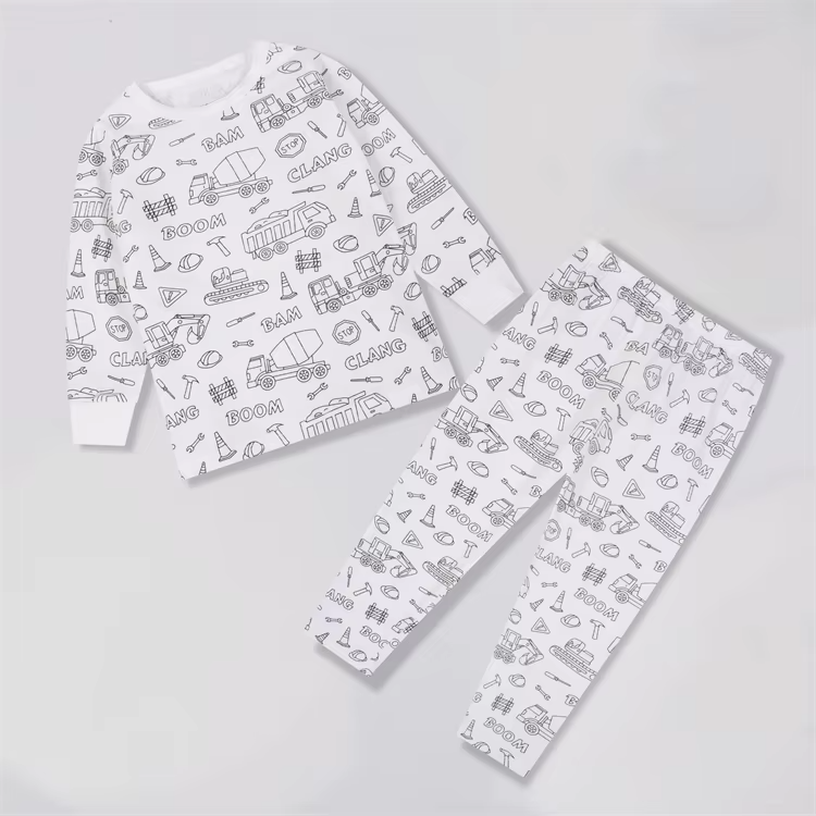 Pijama Infantil para Colorear
