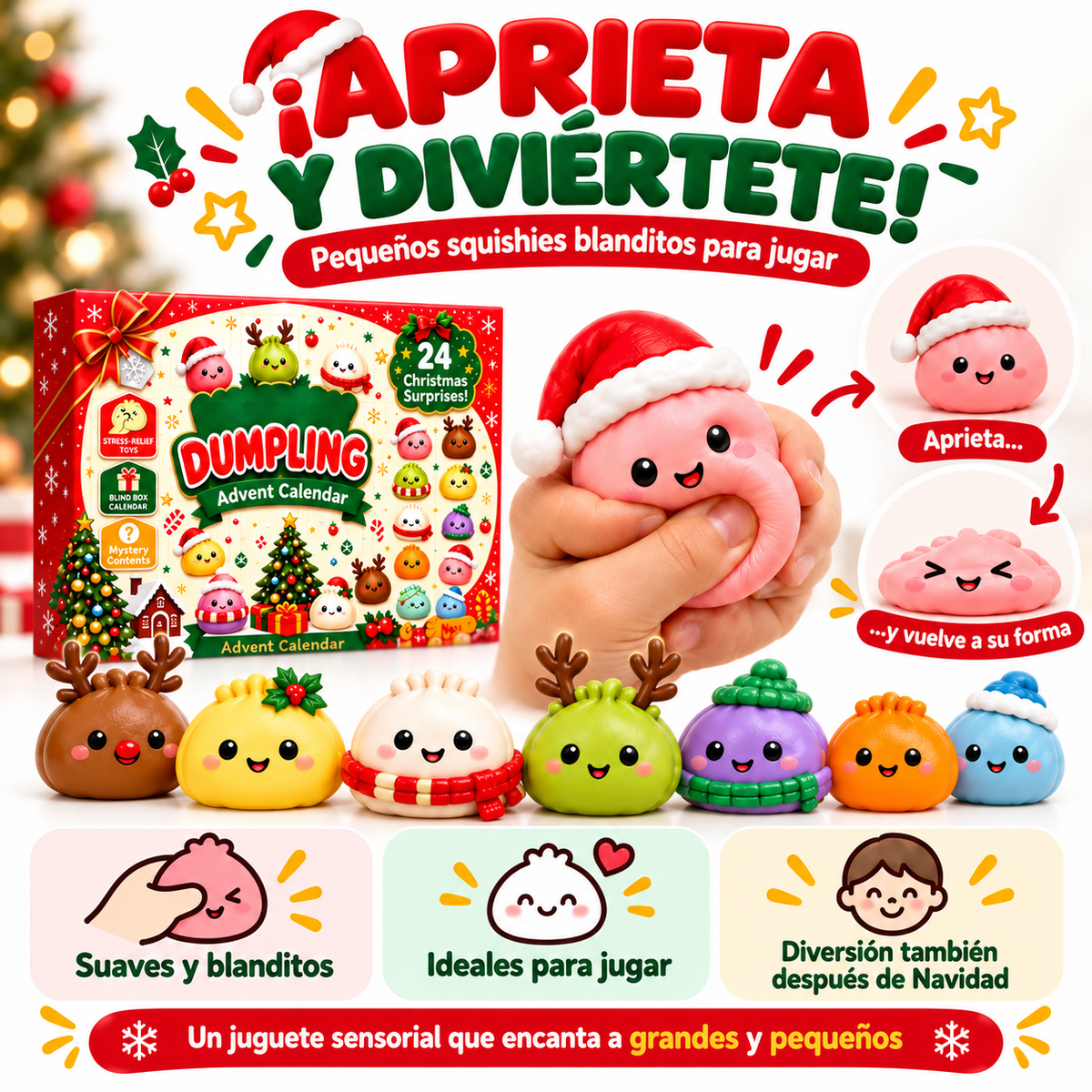 Calendario de Adviento: 24 Squishies Sorpresa