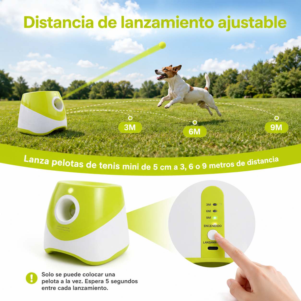 Lanzador Automático de Pelotas para Perros