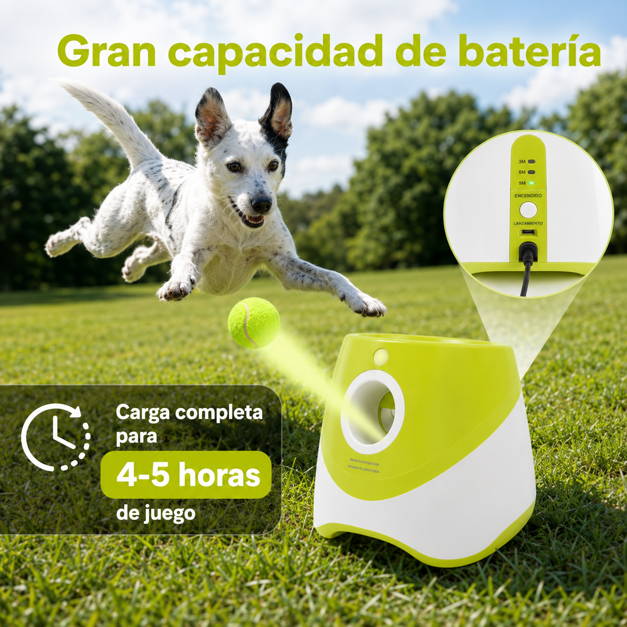 Lanzador Automático de Pelotas para Perros
