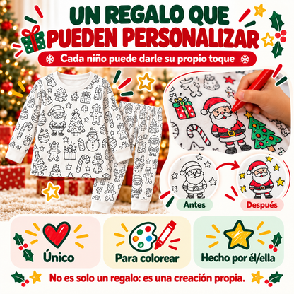 Pijama Infantil para Colorear