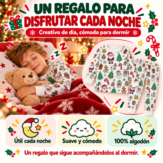Pijama Infantil para Colorear