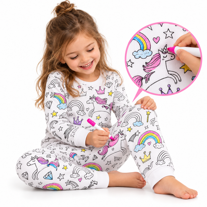 Pijama Infantil para Colorear