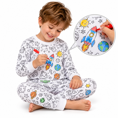 Pijama Infantil para Colorear