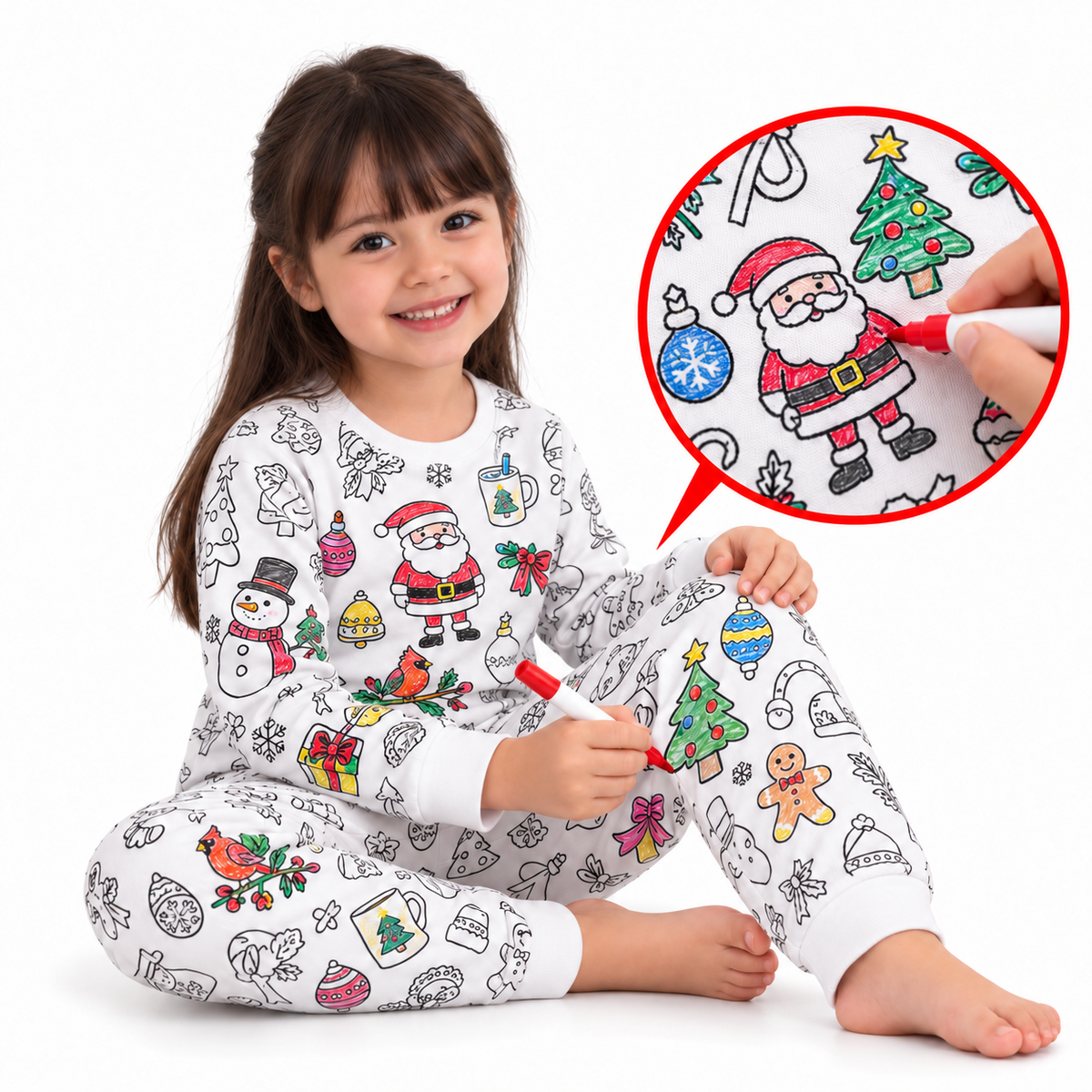 Pijama Infantil para Colorear