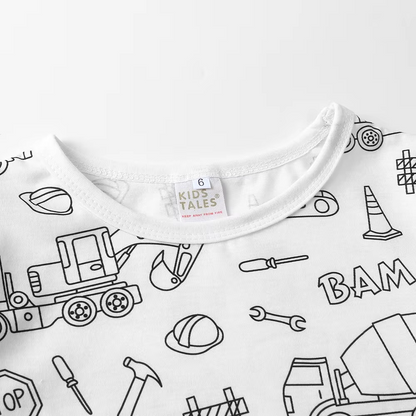 Pijama Infantil para Colorear